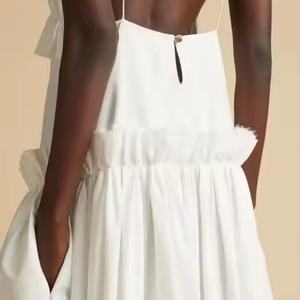 Vestido de Lino de Verano de Último Diseño, Vestido Midi Sexy de Línea A para Mujer, para la Playa - Product Image 4