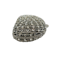 Nouveau Sac à Main Éventail Argenté Brillant, Sac de Soirée Tendance pour Femme avec Chaîne, Sac de Mariage et de Fête en Métal Scintillant pour Femme