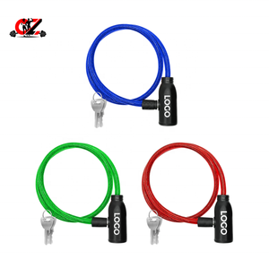 High Security Bicycle <b>Lock</b> 12mm Thick Steel <b>Cable</b> Anti Theft Bike <b>Lock</b> <b>with</b> Mounting Bracket - Product Image 2