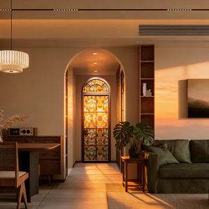 Cửa phòng tắm bằng thép nhôm, chống nước, màu đen, kiểu dáng châu Âu đơn giản, cửa mở quay, cửa rỗng, cửa tay quay, dùng cho căn hộ, phòng ngủ - Product Image 3