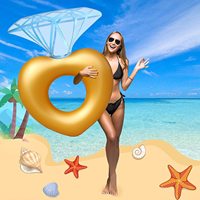 Bague de fiançailles gonflable en forme de diamant, flotteur de piscine en PVC écologique, décorations pour enterrement de vie de jeune fille, durable, pour sports nautiques, usage adulte