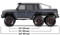 Traxxas TRX-6 88296-463 6x6 1/10 6WD Crawler Électrique ARTR TQi 2.4GHz avec Différentiels Blocables à Commande à Distance 2 Vitesses Voiture Sous Licence