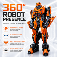 Disfraz de robot transformable Mecha portátil con armadura de EVA y zancos, tipo mascota, para adultos, en stock de fábrica