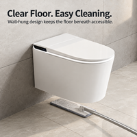 Bidet intelligent mural en céramique avec siège chauffant, séchoir à air chaud thermostatique instantané, équipement sanitaire moderne pour salle de bain