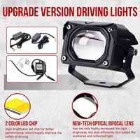 2021 système d'éclairage automatique LED feux de conduite pour moto RGB prix de gros Mini double couleur 30W 2.6 pouces PC IP68 universel