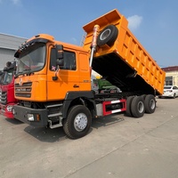 Camion benne hydraulique d'occasion Shacman Delong F2000 6X4 Euro 2 avec moteur Weichai