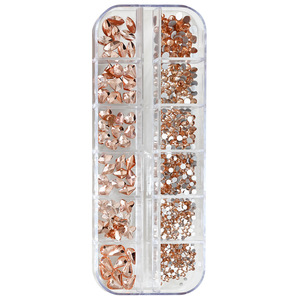 Venta al por mayor 3D de fondo plano Nail Art Jewelry con diamantes especiales de fantasía Colores Nuevo producto-Material plástico - Product Image 6