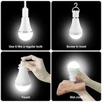 Ampoules à piles LED intelligentes rechargeables, ampoules LED d'urgence E27 B22 lampes bomblo 9W 12W 15W 80 7W ampoules de riz