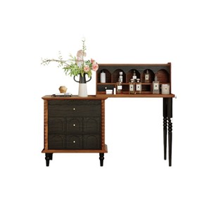 Ruth <b>Dressing</b> <b>Table</b> Solid Wood Makeup Vanity With <b>Storage</b> Bedroom Furniture <b>For</b> Home Use - Product Image 2