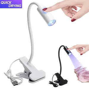 Lámpara UV LED para Uñas con Clip y Tubo Flexible, Secador de Manicura, Luz UV para Curado de Resina y Arte de Uñas - Product Image 1