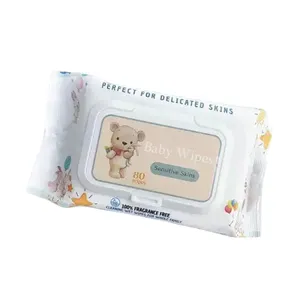 Newborn Sensitive Skin Sterile Saline Odorless Factory Directly Sale Baby Wipes Free Alcohol Wet Wipes