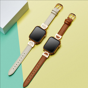 <span class=keywords><strong>Correa</strong></span> de Cuero con Hebilla en D para <span class=keywords><strong>Apple</strong></span> <span class=keywords><strong>Watch</strong></span> 44mm 40mm 41MM 45MM IWatch Series 7 6 SE 5 4 3 Pulsera - Product Image 2