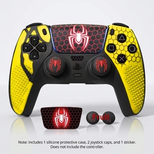 Funda Protectora <span class=keywords><strong>de</strong></span> Silicona para <span class=keywords><strong>Control</strong></span> <span class=keywords><strong>de</strong></span> <span class=keywords><strong>PS5</strong></span> con Tapas para Joysticks y Pegatinas Temáticas <span class=keywords><strong>de</strong></span> Juegos para Controles <span class=keywords><strong>de</strong></span> <span class=keywords><strong>PS5</strong></span>/<span class=keywords><strong>PS5</strong></span> Pro/<span class=keywords><strong>PS5</strong></span> Slim - Product Image 1