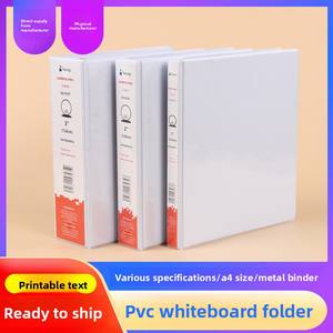 Carpeta de PVC con doble clip, cuaderno de hojas sueltas engrosado, clip con varilla de tracción, cubierta impermeable, almacenamiento de papeles de examen para estudiantes, archivador de nivel. - Product Image 3