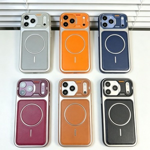เคสโทรศัพท์แบบแม่เหล็กด้านหลังทำจากหนัง PU สำหรับ iPhone 18 17 16 15 14 13 12 Pro Max รองรับการชาร์จไร้สาย ป้องกันการกระแทก - Product Image 2