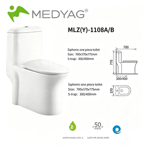 Inodoro de cerámica de una pieza con sifón en S alargado para baño, modelo chino, en oferta - Product Image 1