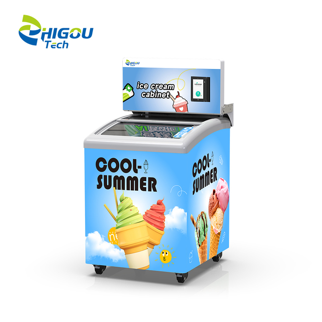 Smart Fridge Vending Machine with Touchscreen Remote Monitoring Cashless Frozen Food Ice Cream Vending Machine