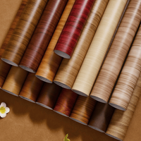 Rollo de Adhesivos de Papel de Resina de Melamina con Grano de Madera Grueso Personalizado, Películas para Muebles de 0.12mm, Renovación de Muebles Modernos