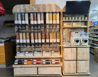 Distributeur de fruits secs pour supermarché, distributeur de produits en vrac, bac à bonbons, distributeur rotatif de noix pour produits en vrac, station de sélection et de mélange