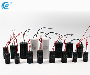 คาปาซิเตอร์มอเตอร์ <span class=keywords><strong>CBB60</strong></span> <span class=keywords><strong>10UF</strong></span> 400VAC/450VAC พร้อมสายเคเบิล - Product Image 2
