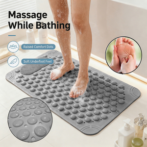 Tapis de bain antidérapant avec ventouses 70x37cm, tapis de douche massant, stock Pologne, prêt à être expédié, dropshipping UE - Product Image 3