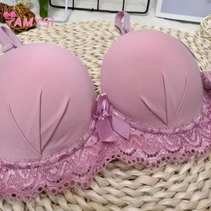 Amysi 5521# <span class=keywords><strong>Ensemble</strong></span> Soutien-Gorge et Culotte de Haute Qualité Respirant, Lingerie Mignonne Push-Up Style Quotidien - Product Image 3