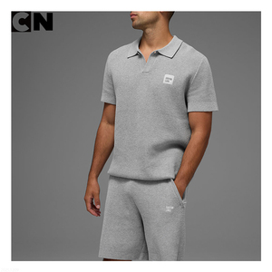 Suéter con Certificación BSCI, Fabricante de Suéteres, Logotipo Personalizado, Suéter Deportivo de Punto de Manga Corta 100% Algodón Transpirable para Hombre, para Club Deportivo - Product Image 2