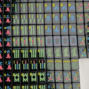 للبيع بالجملة من المصنع ، مجموعة بلاط <span class=keywords><strong>Mahjong</strong></span> الأمريكية السوداء 34 ملون ، بلاط <span class=keywords><strong>Mahjong</strong></span> من الأكريليك الملون ، مجموعة <span class=keywords><strong>Mahjong</strong></span> بنمط الشعار - Product Image 5