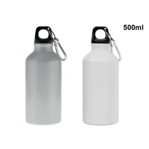 Botella de Agua de Aluminio de 500 ml con Mosquetón para Uso en Exteriores - Product Image 1
