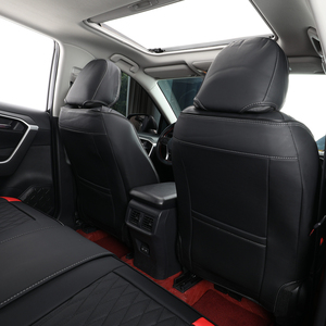 Housses de siège auto universelles ERK Black Luxury Premium en cuir Nappa, ensemble complet de 9 pièces, confortables, respirantes, durables, toutes saisons - Product Image 3