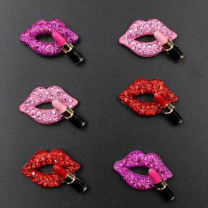 2025 Offre Spéciale mousseux coloré rouge à lèvres lèvres strass perles travail lourd l alliage perles pour bricolage perles bijoux porte-clés fabrication - Product Image 1