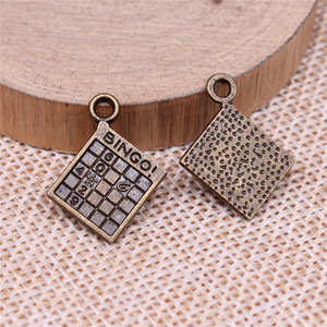 Pendentif Breloque Jeu BINGO Minesweeper en Alliage de Zinc Multicolore 15x17mm 0.9g pour Fabrication de Bijoux DIY - Product Image 4