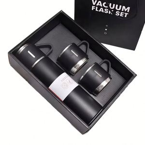 Ensemble cadeau de thermos en acier inoxydable de 500 ml, style bureau, bouteille isotherme, isolation thermique pour l'eau chaude en extérieur, tasse pour couple - Product Image 1