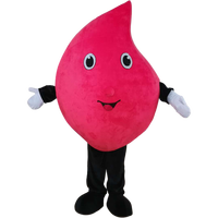 Costume de mascotte en peluche douce sur mesure Blue Sky Factory 100% authentique, motif sang rouge, pour adulte, idéal pour Noël - En solde