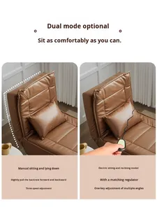 Fauteuil inclinable, canapé paresseux, chaise longue inclinable, canapé de beauté, spécial personnes âgées, lit pliant en cuir et bois <span class=keywords><strong>pour</strong></span> chambre à coucher, non - Product Image 3