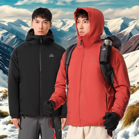 PELLIOT Primaloft 100G Veste légère et chaude à capuche dorée pour homme, imperméable, pour l'extérieur, hiver, imprimée, décontractée, tissée