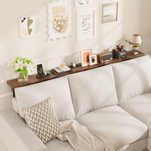 Mesa Consola <span class=keywords><strong>de</strong></span> Altura Ajustable con Carga Inalámbrica y Toma <span class=keywords><strong>de</strong></span> Corriente, Almacenamiento Abatible, Mesa Estrecha <span class=keywords><strong>de</strong></span> 2 Niveles para Entrada/Sofá - Product Image 2
