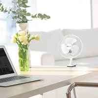 Ventilateur de table/bureau électrique portable 6 pouces à pince, 3 pales, 2 vitesses, construction en plastique durable – Meilleure vente