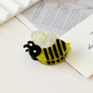 Mini pinces à <span class=keywords><strong>cheveux</strong></span> en acrylique de haute qualité pour femmes et filles, motifs tournesol, abeille, papillon, pour queue de cheval, <span class=keywords><strong>frange</strong></span> et coiffure quotidienne tendance - Product Image 4