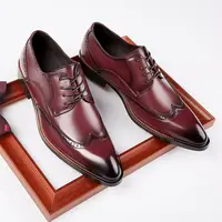 Chaussures Oxford décontractées en cuir véritable pour homme, souliers haut de gamme, classiques, à bout pointu, élégantes, pour mariage