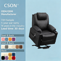 Chaise inclinable électrique en cuir Pu avec massage et chaleur pour les patients âgés et handicapés dans les ateliers