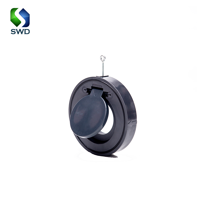 【WOOHWA】CHECK FRILL UNBAL SK IBKUL_20754_BlackWhite_KnitSko