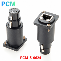 Adaptateur RJ45 vers XLR femelle 5 broches DMX512 de type D pour montage sur panneau, pour console d'éclairage de scène, théâtre, studio, luminaires LED, contrôle du signal