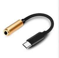 CÂBLE ADAPTATEUR USB TYPE C vers 3.5 STÉRÉO FEMELLE AVEC CHIPSET 20CM