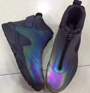 Lưới Vải đầy màu sắc phản chiếu PU da Giày thể thao với <span class=keywords><strong>TPU</strong></span> lớp phủ màu đen sofa vật liệu dệt kim băng phản chiếu cách sử dụng - Product Image 6