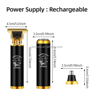 Juego de afeitadoras eléctricas 3 en 1 para hombre, cuerpo de metal <span class=keywords><strong>completo</strong></span> a la moda con una sola hoja para afeitarse y recortar la nariz para el cuidado de hoteles y autocaravanas - Product Image 5