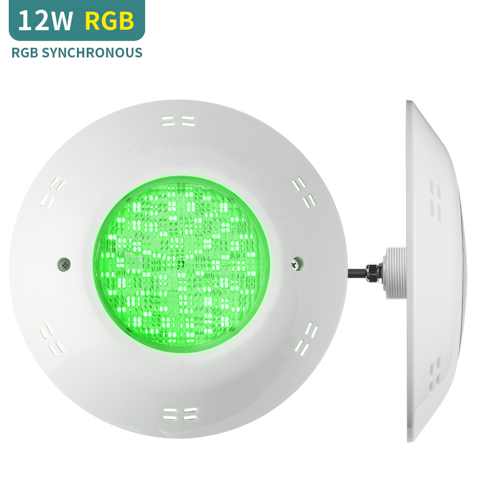 AC12V RGB Synchronous Control 12W IP68 Led Wall Mount Fiberglass Swimming Pool Light