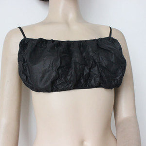 Sujetador desechable de tela no tejida, talla única, negro, para sauna, salón de belleza, baño de vapor - Product Image 1