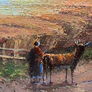 Dipinti a Olio Artistici Dipinti a Mano 20x24 Pollici, 100% Autentici, Soggetto Animale Classico di Campo - Product Image 1