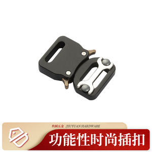 Hebilla de Liberación Lateral de Aleación Metálica Jiuyuan de 20 mm, Negra, Duradera, Accesorio para Bolsos - Product Image 2